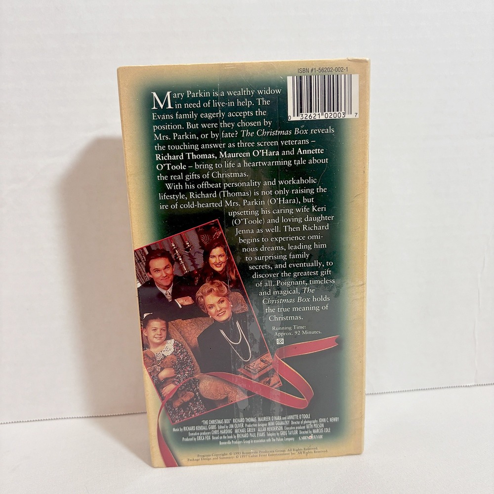 The Christmas Box 1995 VHS Richard Thomas Maureen O'Hara Holiday Movie SEALED - Picture 5 of 9
